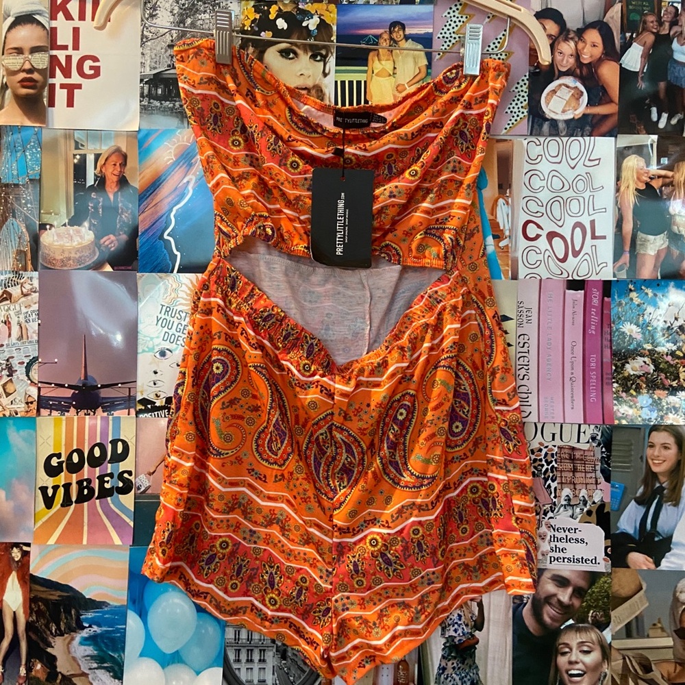 PLT Orange Romper - NWT!